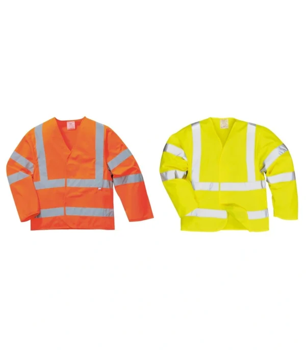 FR85 Hi Vis AntiStatic Flame Resistant Long sleeve hi vis vest